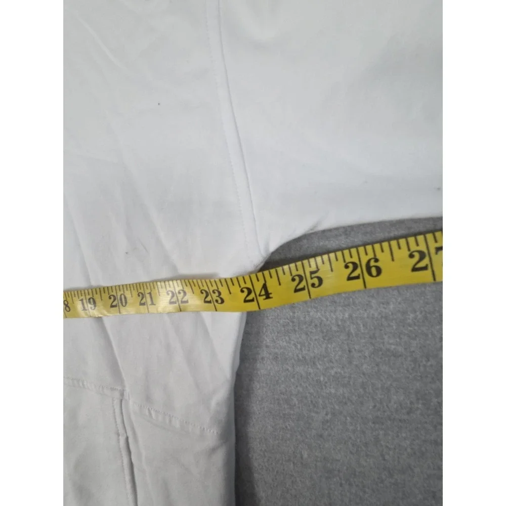 B Draddy Mens‎ M Pullover 1/2 Zip White Front Pocket Golf Walking Active Stretch